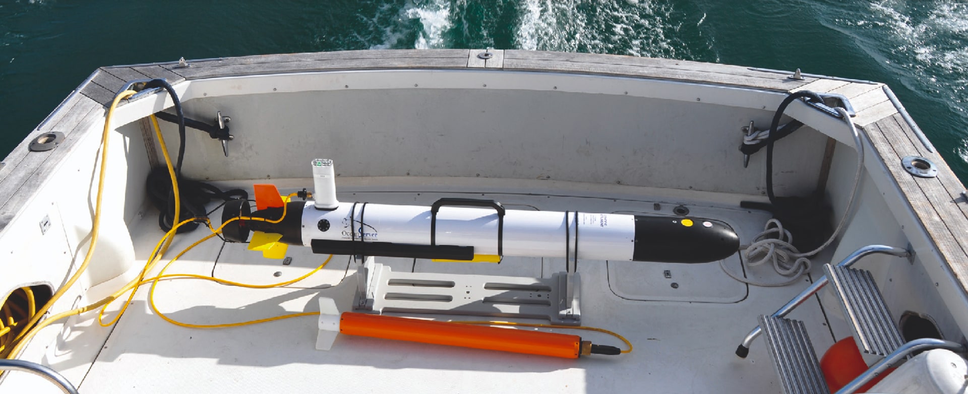 <p>Use RS-232 to connect to most AUV/ASV systems.</p>
